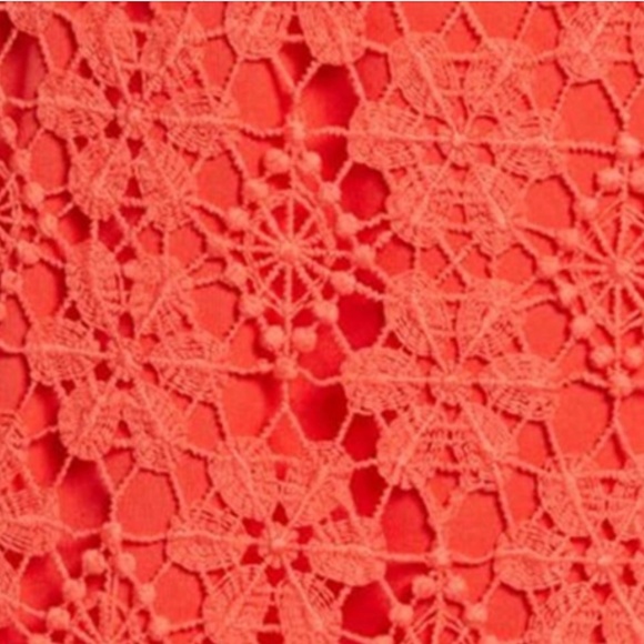 TAHARI ASL: Lace Fit & Flare Minidress In Coral (NWT) - Picture 6 of 7